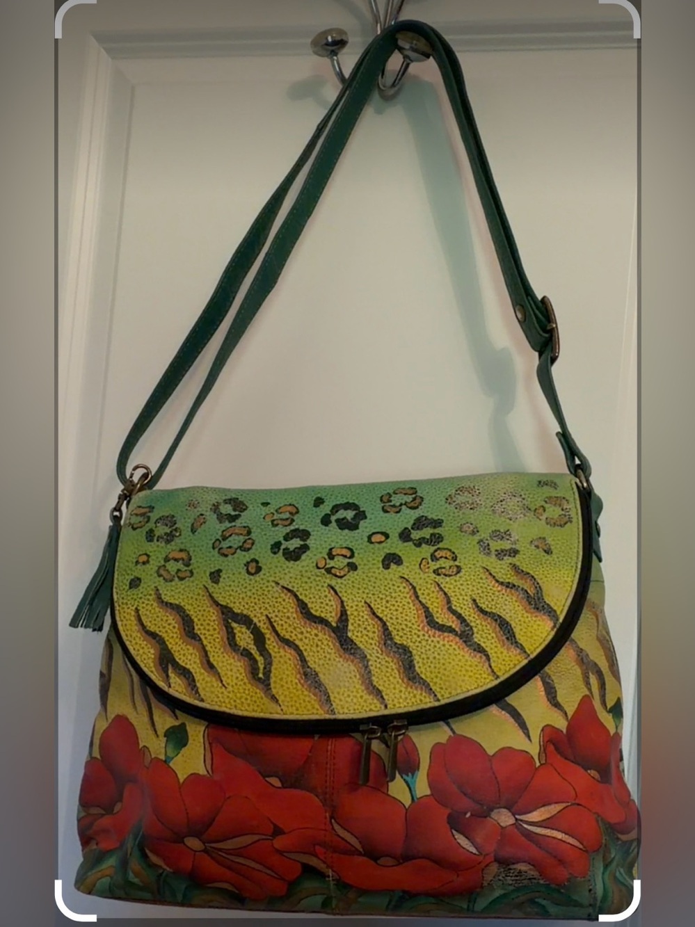 Anushka hand painted Tulip Safari Crossbody